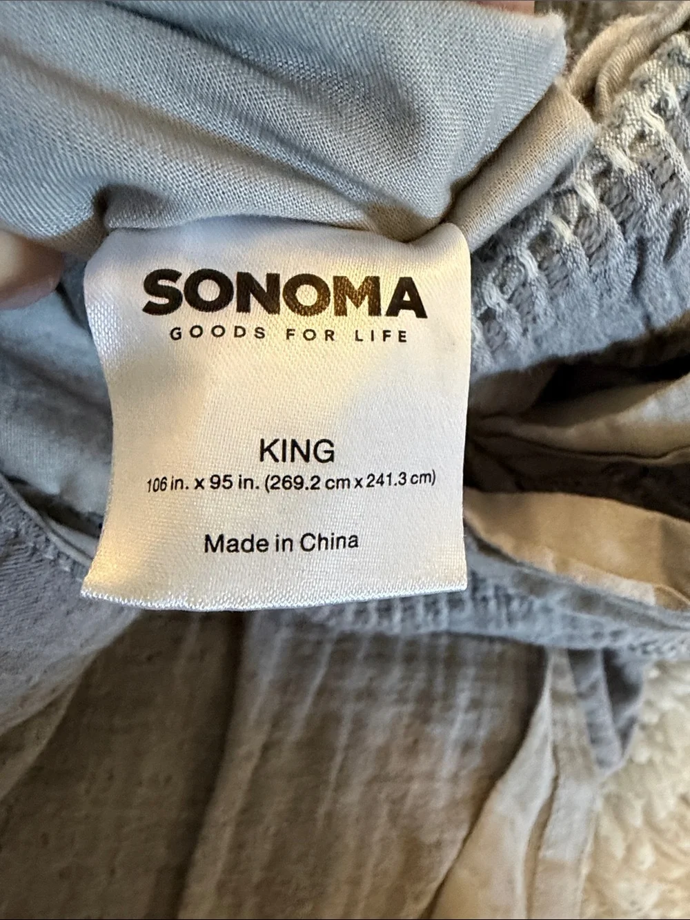 King Neutral Gray Woven Striped Duvet Cover and pillow case set
